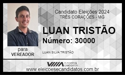 Candidato LUAN TRISTÃO 2024 - TRÊS CORAÇÕES - Eleições