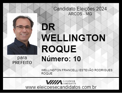 Candidato DR WELLINGTON ROQUE 2024 - ARCOS - Eleições