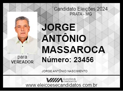 Candidato JORGE ANTÔNIO MASSAROCA 2024 - PRATA - Eleições