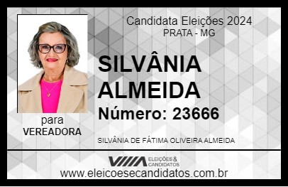 Candidato SILVÂNIA ALMEIDA 2024 - PRATA - Eleições