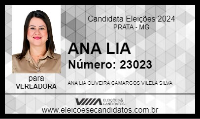 Candidato ANA LIA 2024 - PRATA - Eleições