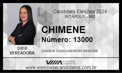 Candidato CHIMENE 2024 - RITÁPOLIS - Eleições