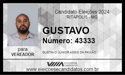 Candidato GUSTAVO 2024 - RITÁPOLIS - Eleições