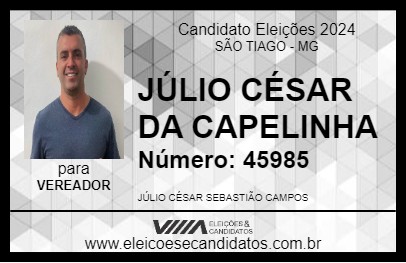 Candidato JÚLIO CÉSAR DA CAPELINHA 2024 - SÃO TIAGO - Eleições