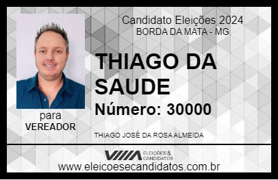 Candidato THIAGO DA SAUDE 2024 - BORDA DA MATA - Eleições