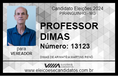 Candidato PROFESSOR DIMAS 2024 - PIRANGUINHO - Eleições