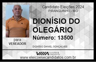 Candidato DIONÍSIO DO OLEGÁRIO 2024 - PIRANGUINHO - Eleições