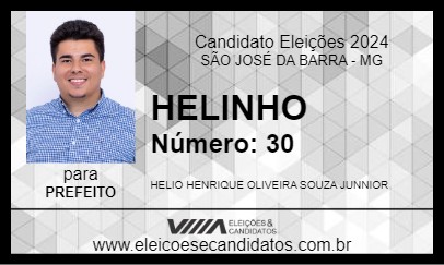 Candidato HELINHO 2024 - SÃO JOSÉ DA BARRA - Eleições