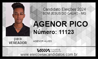 Candidato AGENOR PICO 2024 - BOM JESUS DO GALHO - Eleições