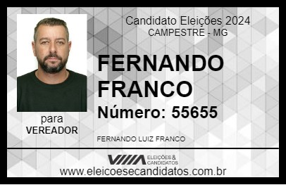 Candidato FERNANDO FRANCO 2024 - CAMPESTRE - Eleições