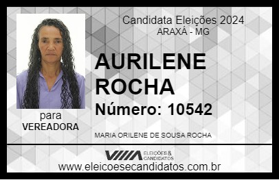 Candidato AURILENE ROCHA 2024 - ARAXÁ - Eleições