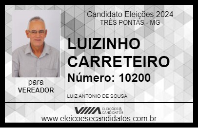 Candidato LUIZINHO CARRETEIRO 2024 - TRÊS PONTAS - Eleições