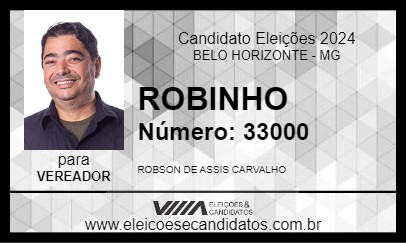 Candidato ROBINHO 2024 - BELO HORIZONTE - Eleições