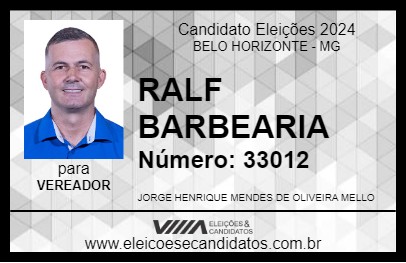 Candidato RALF BARBEARIA 2024 - BELO HORIZONTE - Eleições