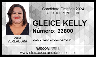 Candidato GLEICE KELLY 2024 - BELO HORIZONTE - Eleições