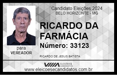 Candidato RICARDO DA FARMÁCIA 2024 - BELO HORIZONTE - Eleições