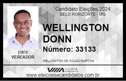 Candidato WELLINGTON DONN 2024 - BELO HORIZONTE - Eleições