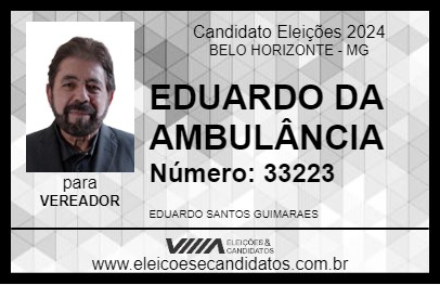 Candidato EDUARDO DA AMBULÂNCIA 2024 - BELO HORIZONTE - Eleições