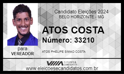 Candidato ATOS COSTA 2024 - BELO HORIZONTE - Eleições