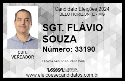 Candidato SGT. FLÁVIO SOUZA 2024 - BELO HORIZONTE - Eleições