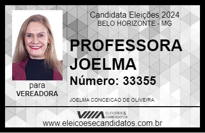 Candidato PROFESSORA JOELMA 2024 - BELO HORIZONTE - Eleições