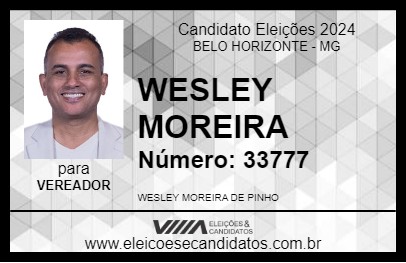 Candidato WESLEY MOREIRA 2024 - BELO HORIZONTE - Eleições