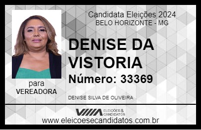 Candidato DENISE DA VISTORIA 2024 - BELO HORIZONTE - Eleições