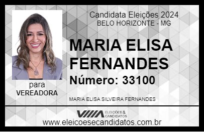 Candidato MARIA ELISA FERNANDES 2024 - BELO HORIZONTE - Eleições