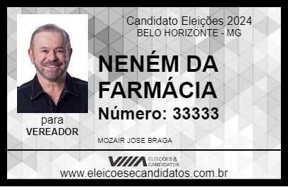 Candidato NENÉM DA FARMÁCIA 2024 - BELO HORIZONTE - Eleições