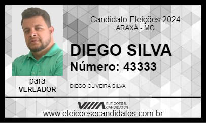 Candidato DIEGO OLIVEIRA 2024 - ARAXÁ - Eleições