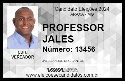 Candidato PROFESSOR JALES 2024 - ARAXÁ - Eleições