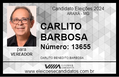 Candidato CARLITO BARBOSA 2024 - ARAXÁ - Eleições