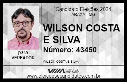 Candidato WILSON COSTA 2024 - ARAXÁ - Eleições