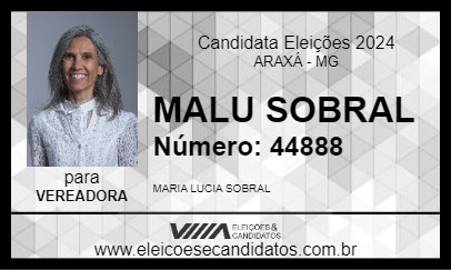 Candidato MALU SOBRAL 2024 - ARAXÁ - Eleições