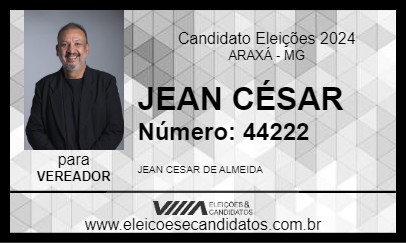 Candidato JEAN CÉSAR 2024 - ARAXÁ - Eleições