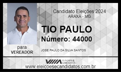 Candidato TIO PAULO 2024 - ARAXÁ - Eleições