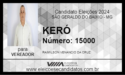 Candidato KERÓ 2024 - SÃO GERALDO DO BAIXIO - Eleições