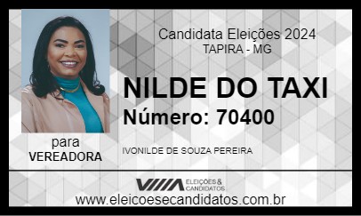 Candidato NILDE DO TAXI 2024 - TAPIRA - Eleições