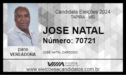 Candidato JOSE NATAL 2024 - TAPIRA - Eleições