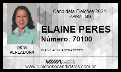 Candidato ELAINE PERES 2024 - TAPIRA - Eleições