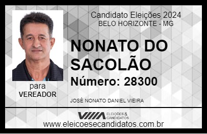 Candidato NONATO DO SACOLÃO 2024 - BELO HORIZONTE - Eleições