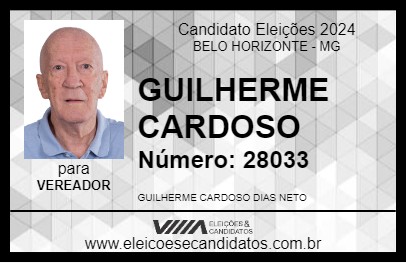 Candidato GUILHERME CARDOSO 2024 - BELO HORIZONTE - Eleições