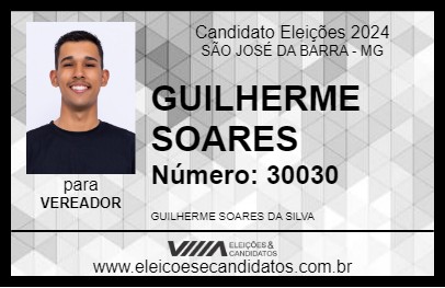 Candidato GUILHERME SOARES 2024 - SÃO JOSÉ DA BARRA - Eleições