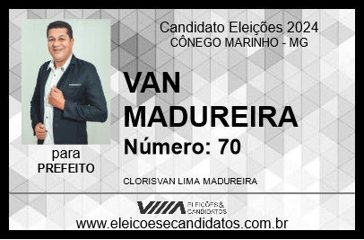 Candidato VAN MADUREIRA 2024 - CÔNEGO MARINHO - Eleições