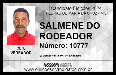 Candidato SALMENE DO RODEADOR 2024 - PEDRAS DE MARIA DA CRUZ - Eleições