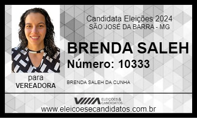 Candidato BRENDA SALEH 2024 - SÃO JOSÉ DA BARRA - Eleições