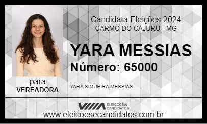 Candidato YARA MESSIAS 2024 - CARMO DO CAJURU - Eleições