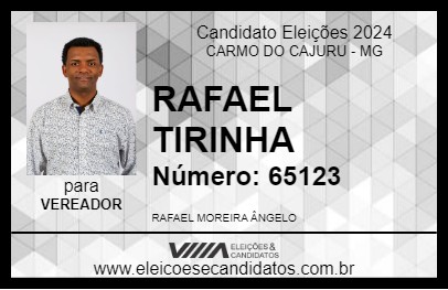 Candidato RAFAEL TIRINHA 2024 - CARMO DO CAJURU - Eleições