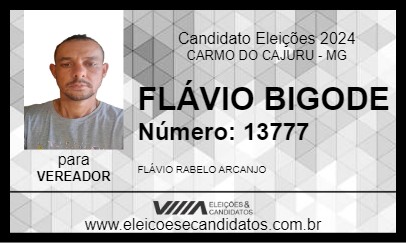 Candidato FLÁVIO BIGODE 2024 - CARMO DO CAJURU - Eleições