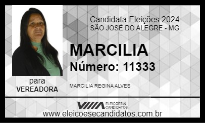 Candidato MARCILIA 2024 - SÃO JOSÉ DO ALEGRE - Eleições